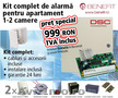 Kit alarma apartament 1-2 camere,  Instalare inclusa